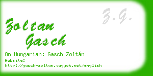 zoltan gasch business card